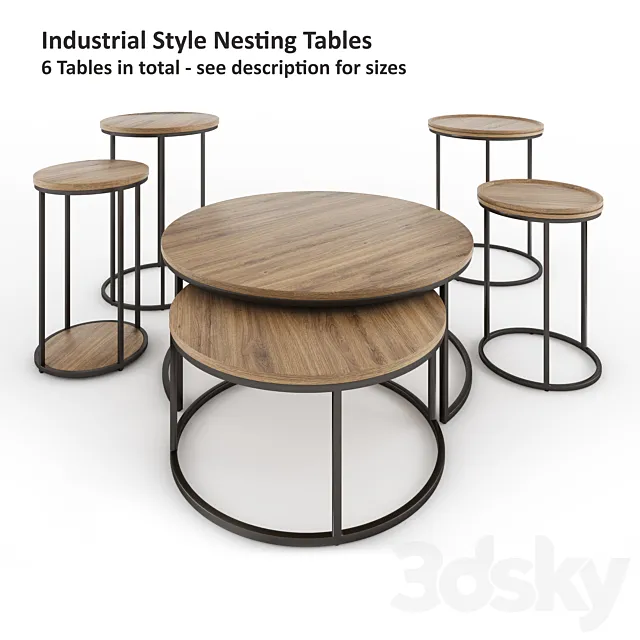 Coffee Table – Industrial Style 3DS Max Model