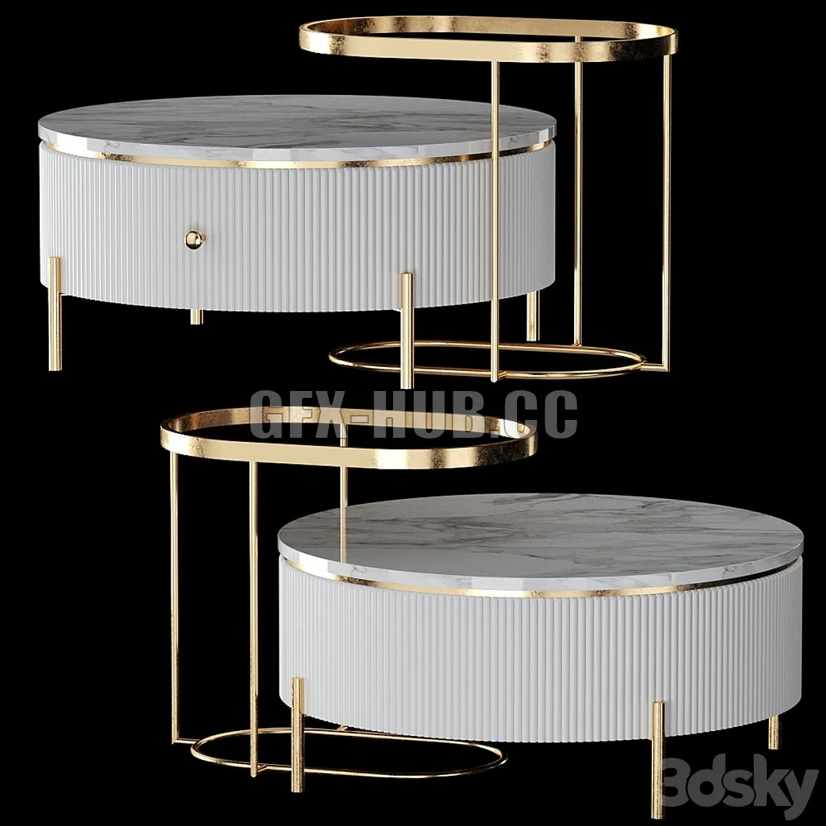 Coffee table LaLume 3dsMax Model