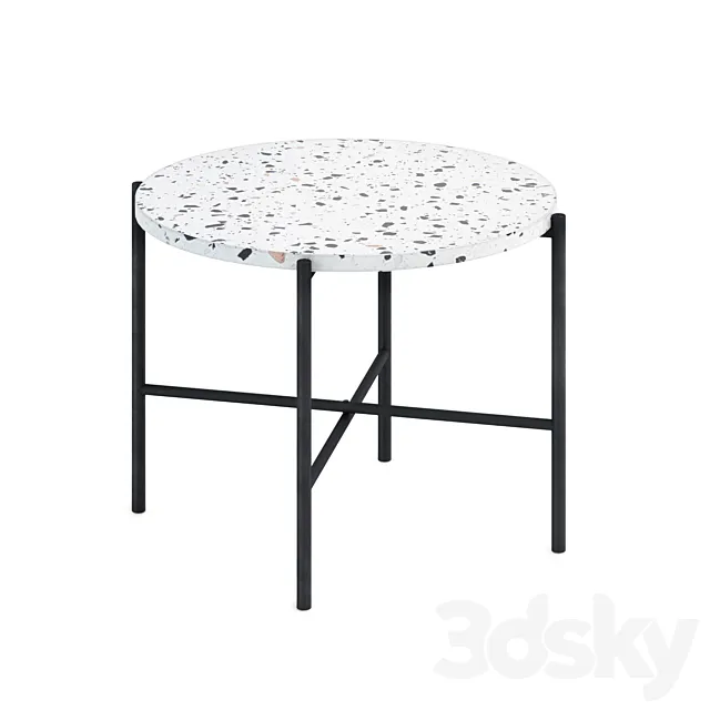 Coffee table Lastrico Terrazzo Black 3ds Max