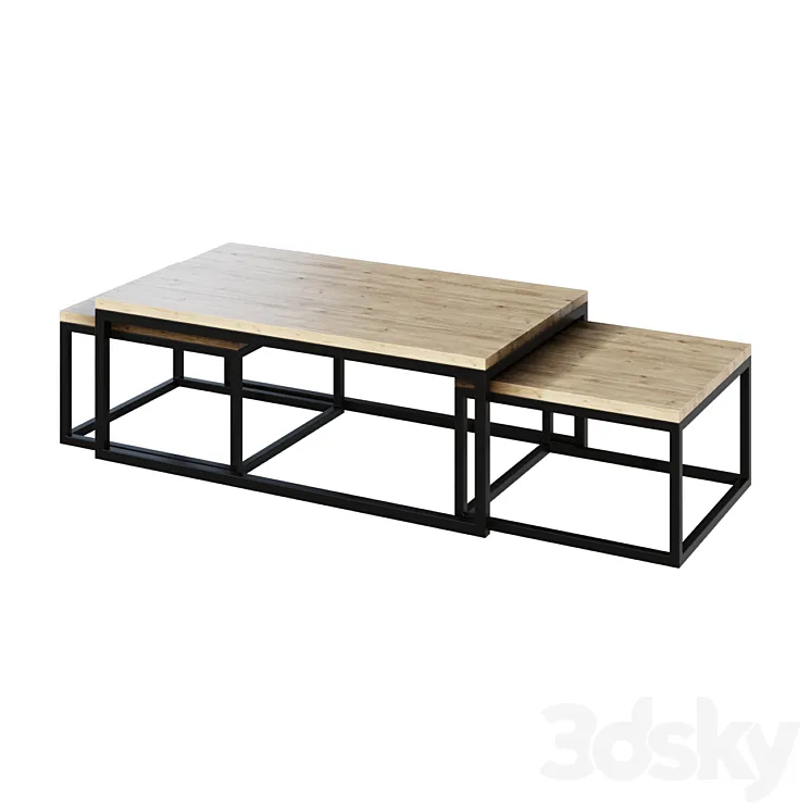 Coffee table LONG ISLAND coffee table 3DS Max