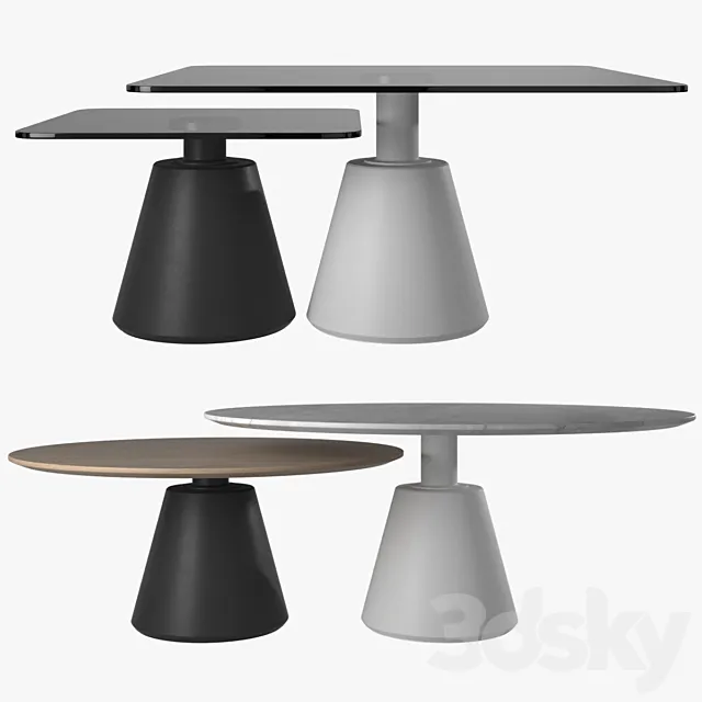 Coffee table Madrid (BoConcept 4 pieces) 3ds Max