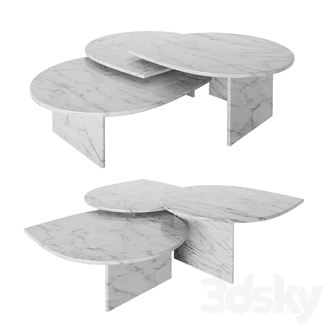 Coffee Table Naples Set of 3 by Eichholtz 3DSMax File