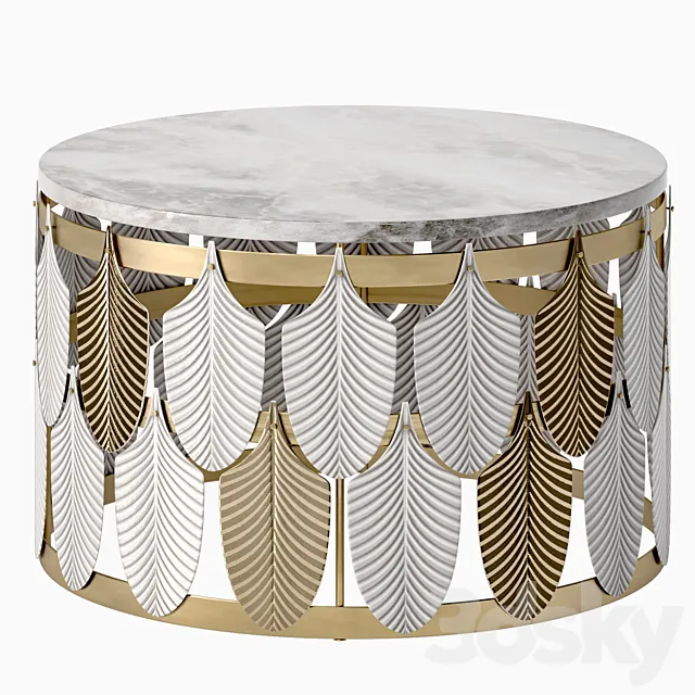 Coffee table Peacock 3ds Max