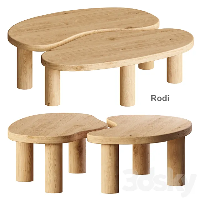 Coffee table Rodi La Redoute 3DS Max Model