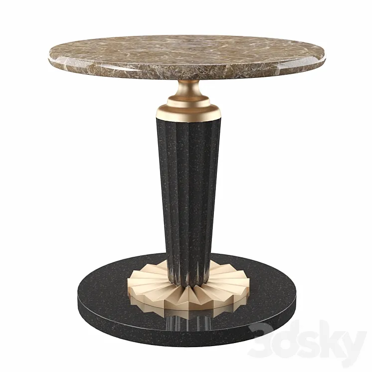 coffee table round marble 3DS Max