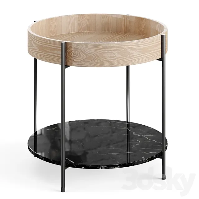 Coffee table Space beige-black 3ds Max