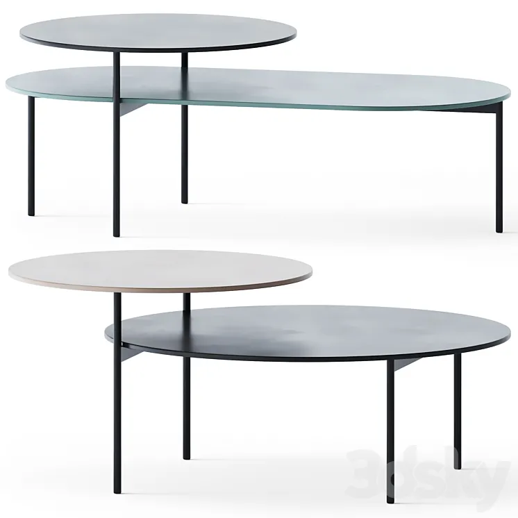Coffee Table Tavolino KIN-c and KIN-o by Novamobili 3DS Max