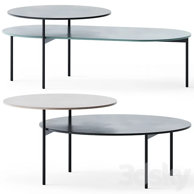 Coffee Table Tavolino KIN-c and KIN-o by Novamobili 3DSMax File