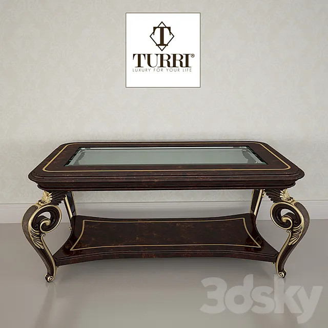 Coffee table Turri – Classic TC191L 3DS Max Model