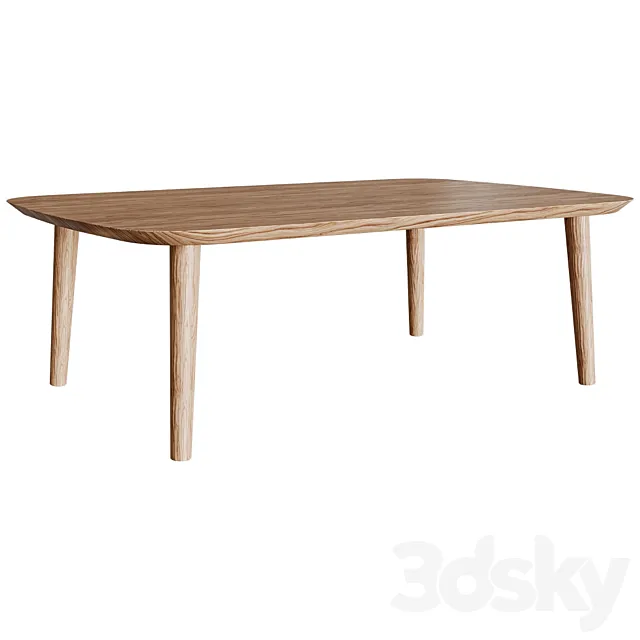Coffee table type brown 3ds Max