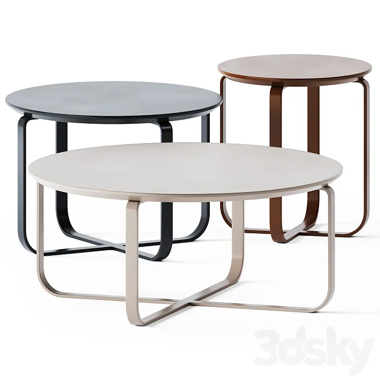 Coffee Tables Clik Cruceta by Kendo Mobiliario 3DS Max