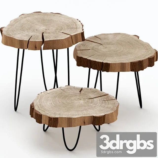 Coffee tables made of slab 2 3dsmax Download