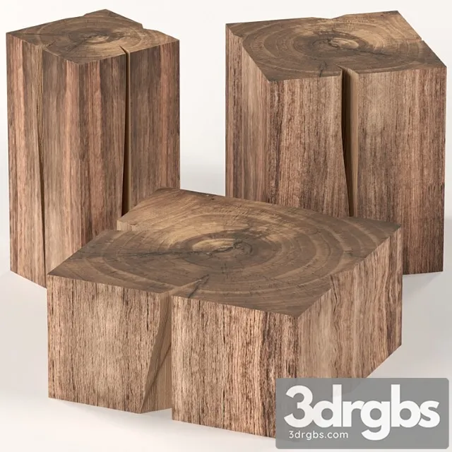 Coffee tables made of stumps 2 3dsmax Download
