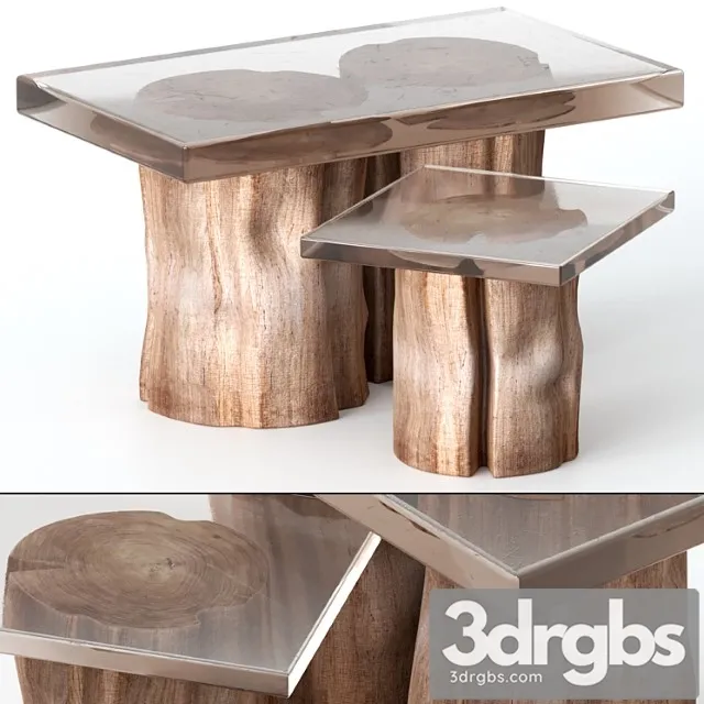 Coffee tables made of stumps and epoxy 2 3dsmax Download