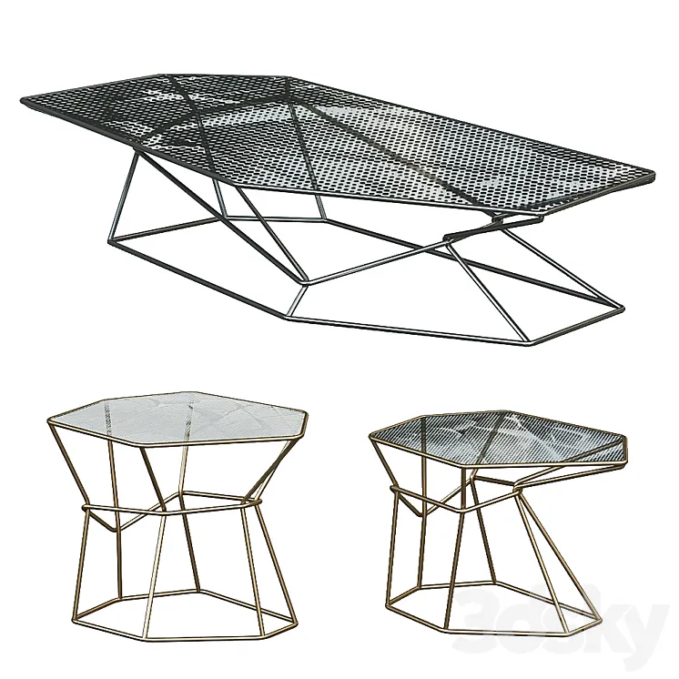Coffee tables Rebus by Arketipo 3DS Max