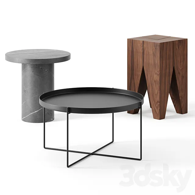 Coffee tables set 1 by E15 3DSMax File