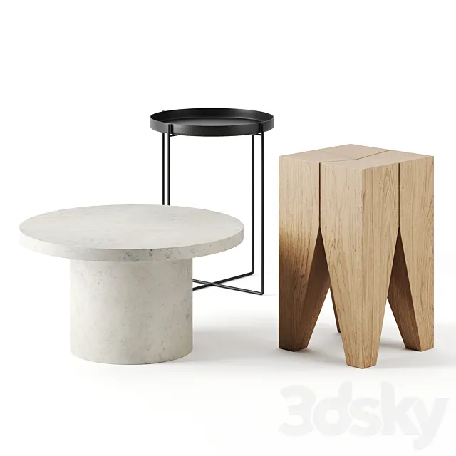 Coffee tables set 2 by E15 3DSMax File