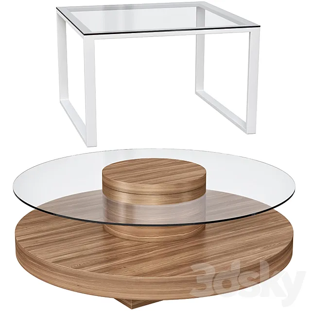Coffee tables set 3ds Max