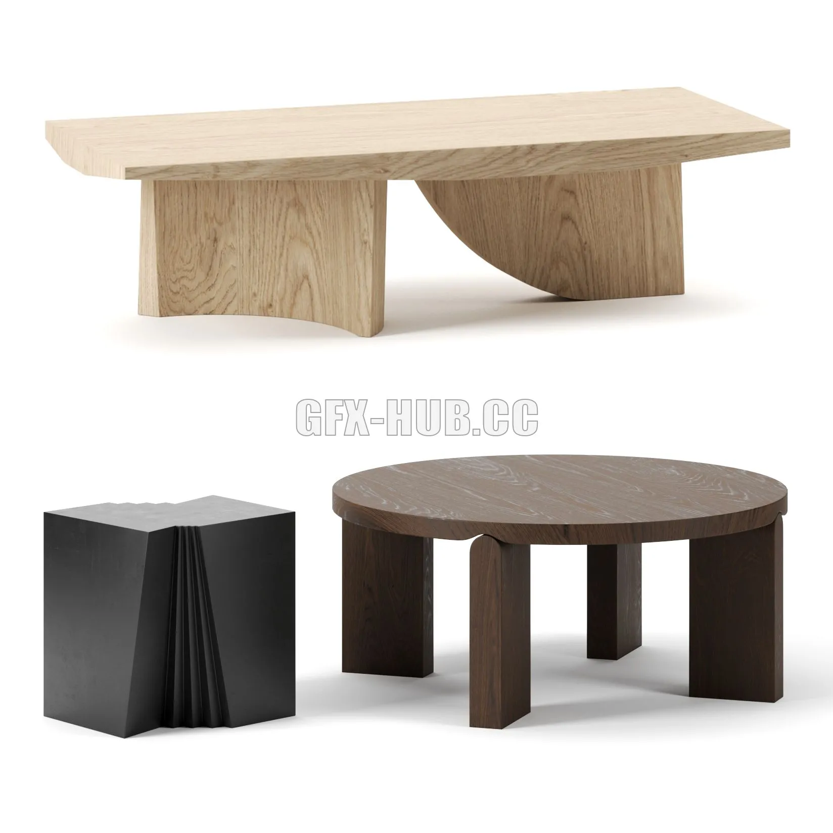 Coffee Tables Set by Christophe Delcourt 3dsMax Model
