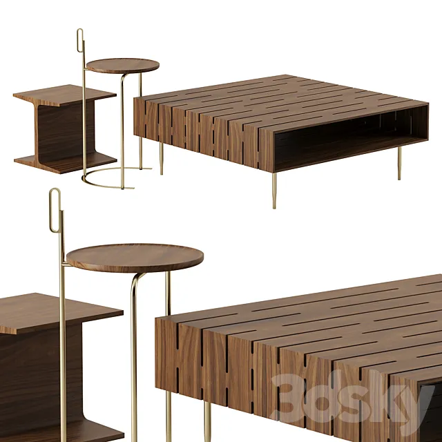 Coffee tables set by De La Espada 3DSMax File