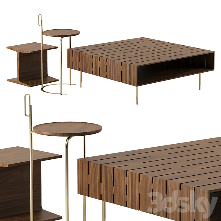 Coffee tables set by De La Espada 3DS Max Model