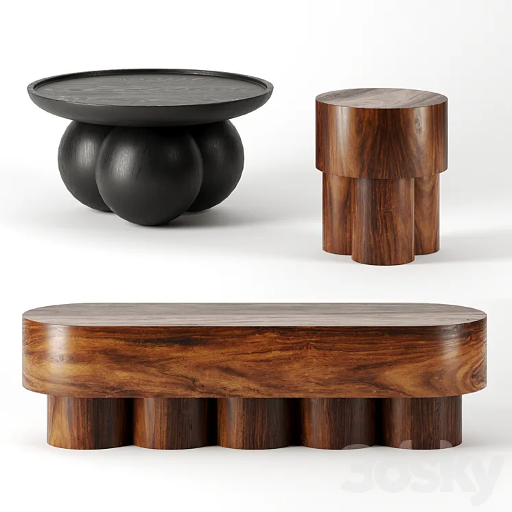Coffee tables set by pfeifer studio 3DS Max