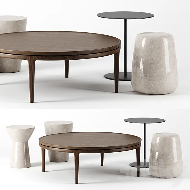 Coffee tables set by Time and Style 3DSMax File