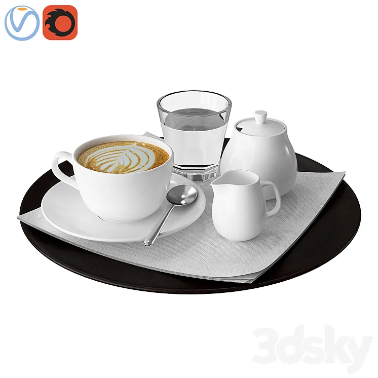 Coffee tray 3DS Max