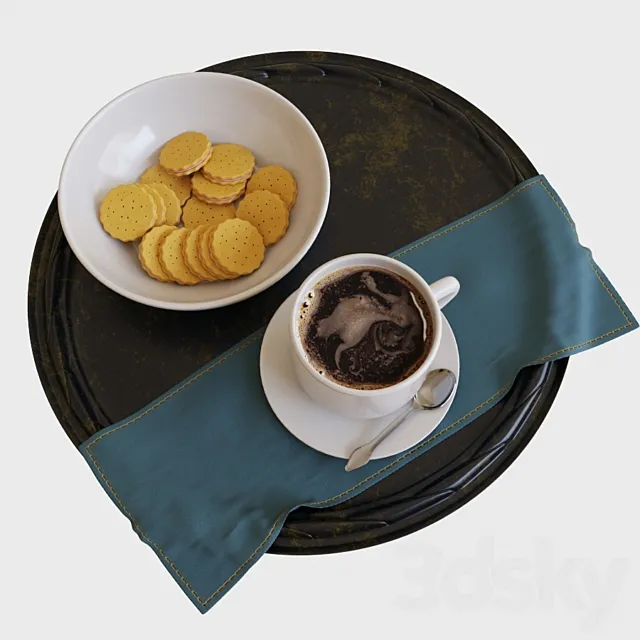 Coffee with cookies 3DSMax File