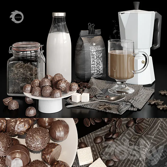 Coffee with milk 3DSMax File