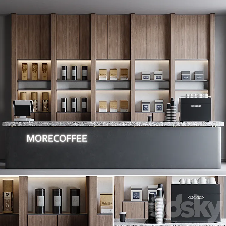 Coffeeshop 2 Morecoffee 3DS Max Model