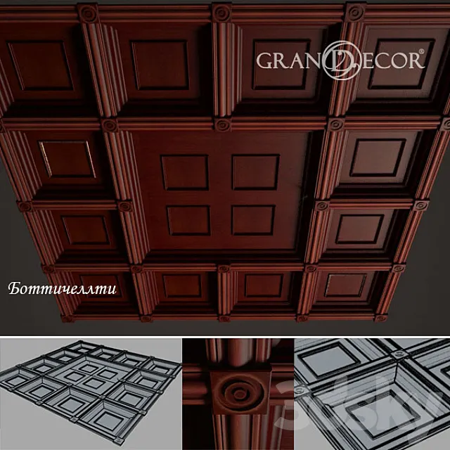 coffered ceiling 3ds Max