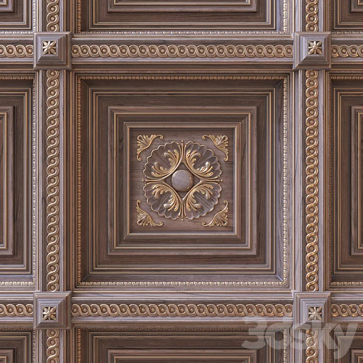 Coffered ceiling 3DS Max