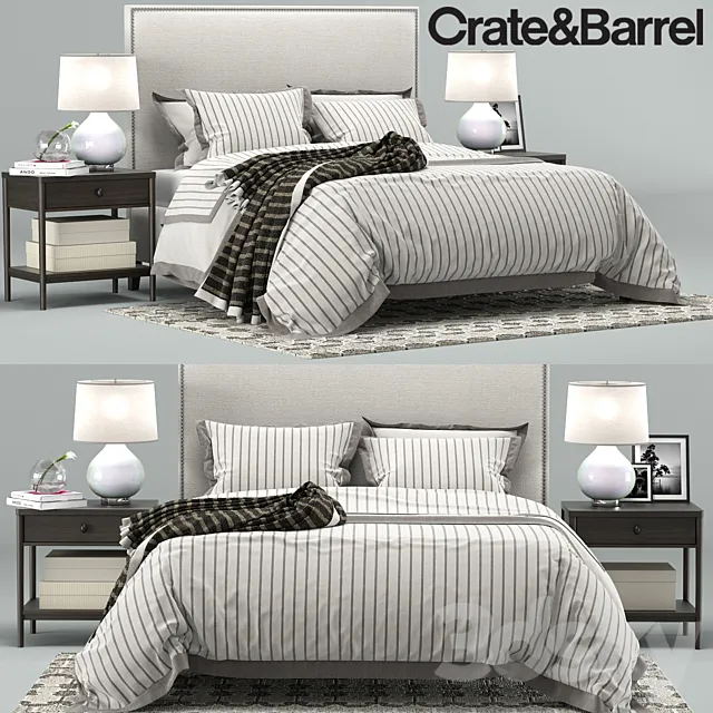Cole Bedroom Collection. Crate&Barrel 3DSMax File