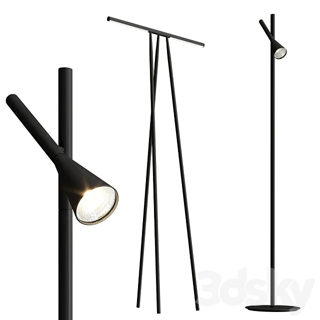 COLIBRI and COLIBRI TRIPODE floor lamps 3ds Max