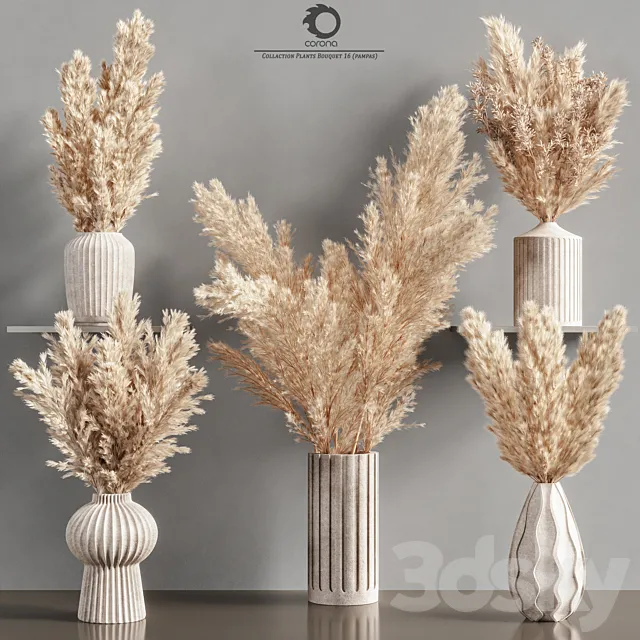 Collaction_Plants_Bouquet_16_(pampas)corona 3ds Max