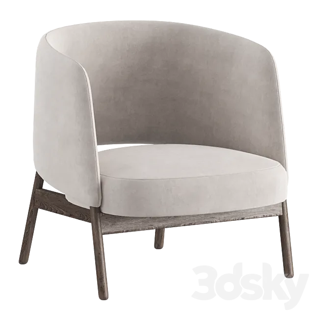 Collar arm chair 3ds Max