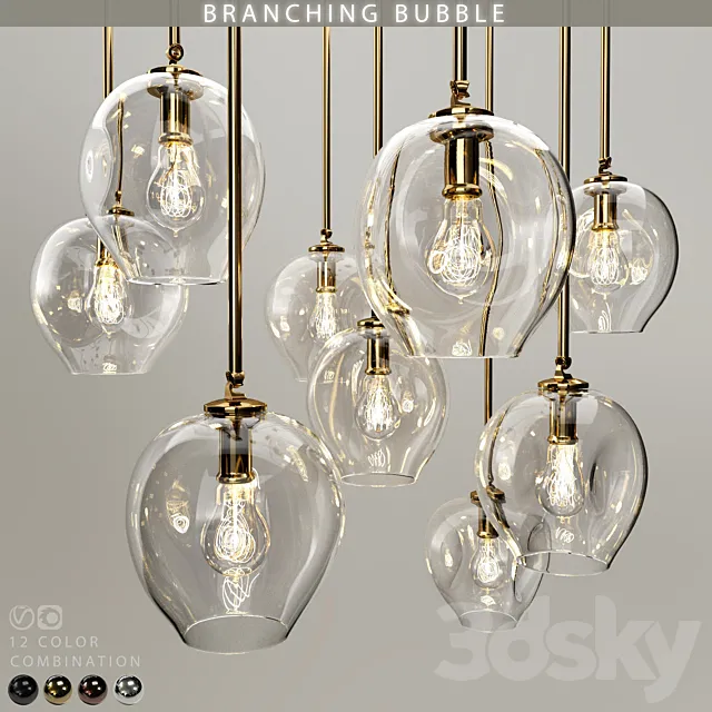Collection Branching bubble 1 lamps 3ds Max
