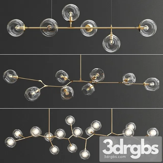 Collection branching chandeliers