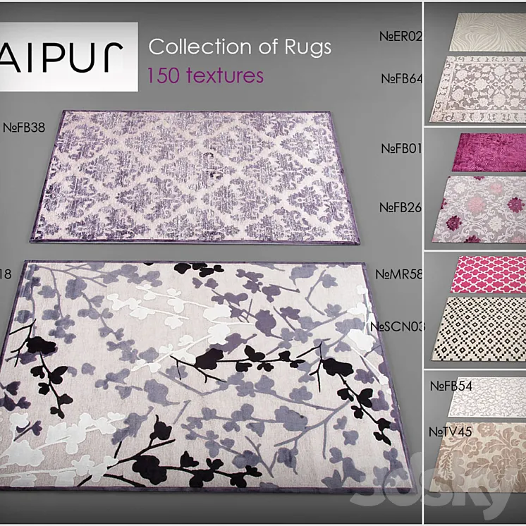 Collection Carpet Jaipur № 2 3DS Max