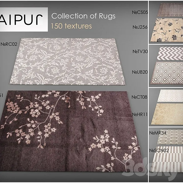 Collection Carpet Jaipur № 3 3DS Max