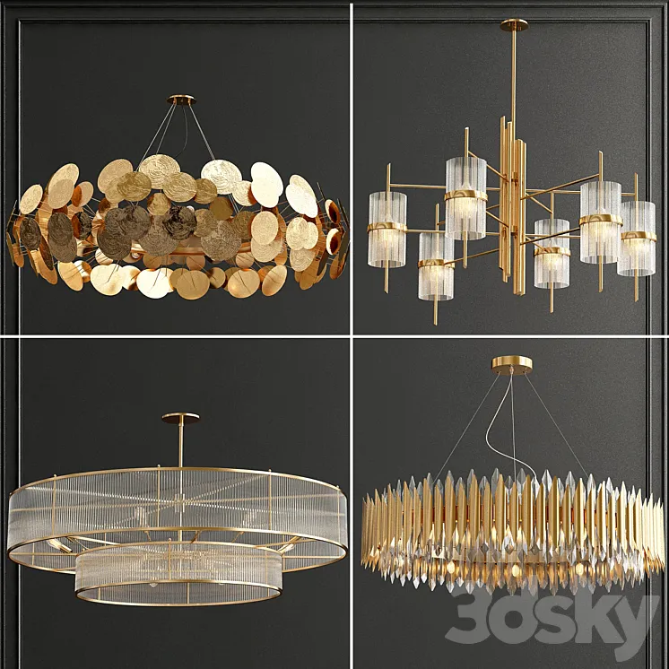 Collection chandeliers 3DS Max
