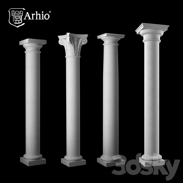 Collection column Arhio® production (AKL 331-1-AKL 371-1) 3DS Max Model