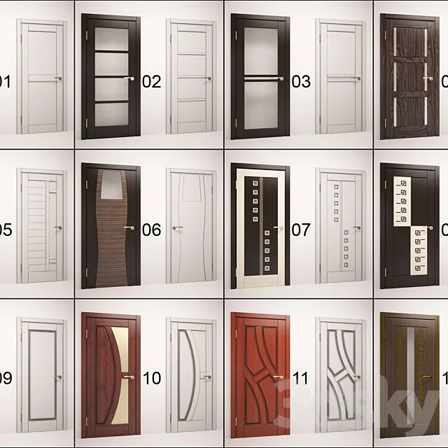 Collection doors 3DS Max Model