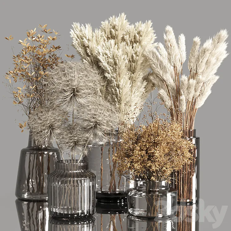Collection Dry Plants Bouquet Indoor 02 3DS Max