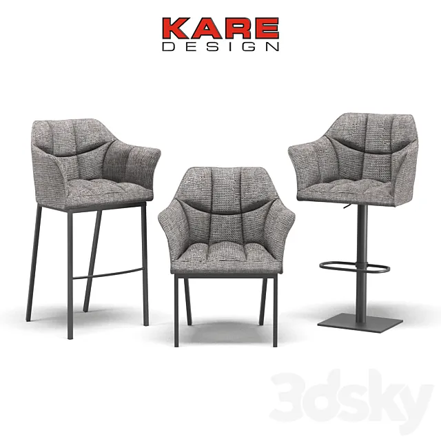 Collection Kare Chair with Armrest Thinktank 3DS Max Model