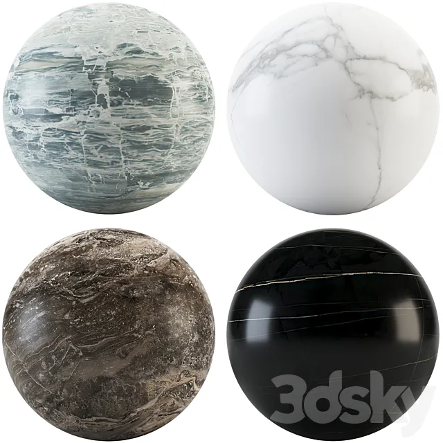 Collection Marble 01 3dsMax Model