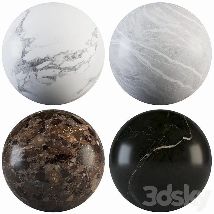Collection Marble 24 3DS Max Model