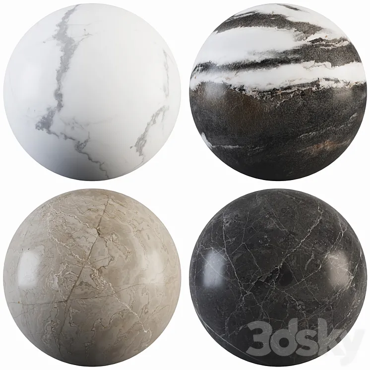 Collection Marble 25 3DS Max Model