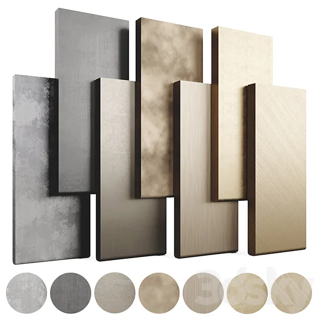 Collection Metal Materials LuxLucia Casa 7 Colors Set01M1 3ds Max